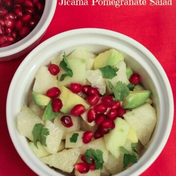 Jicama Avocado Pomegranate Salad