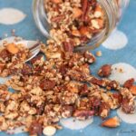 Gluten Free Quinoa Granola with Dried Cranberries and Apricots