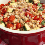 Tuscan bean casserole in a pot.