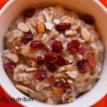 Toasted Almond Cranberry Oatmeal in the Slow Cooker