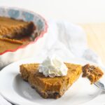 Gluten-Free Pumpkin Pie with Pecan Crust {Low Carb Option}