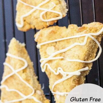 These Eggnog Scones are perfect for the holidays and they are gluten free!