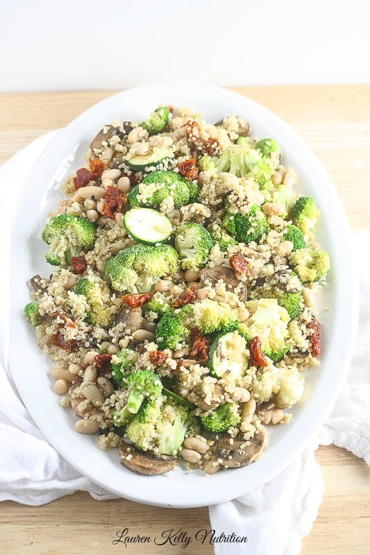 Vegetable Parmesan Quinoa made in the Slow Cooker! Lauren Kelly Nutrition