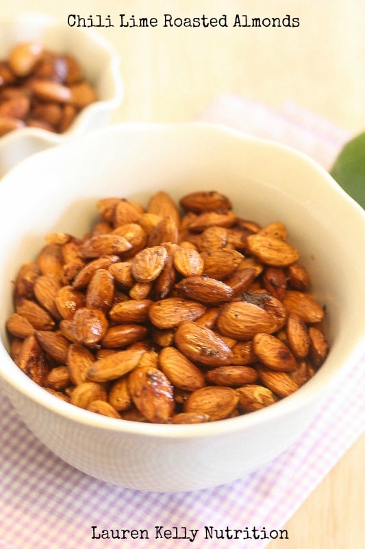 Chili Lime Roasted Almonds - Lauren Kelly Nutrition