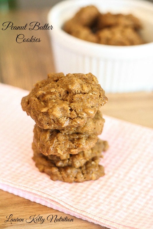 Flourless Peanut Butter Cookies - Lauren Kelly Nutrition