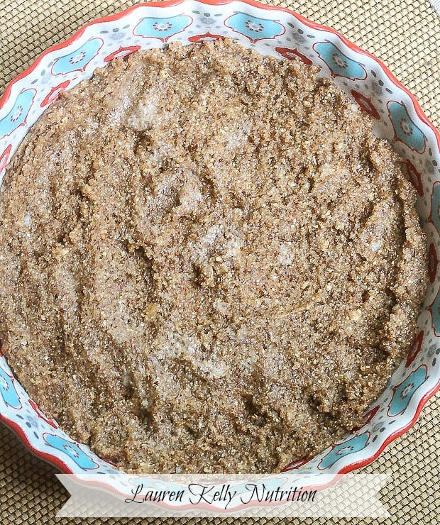 Vanilla Chia Pudding Pie with Almond Crust from Lauren Kelly Nutrition