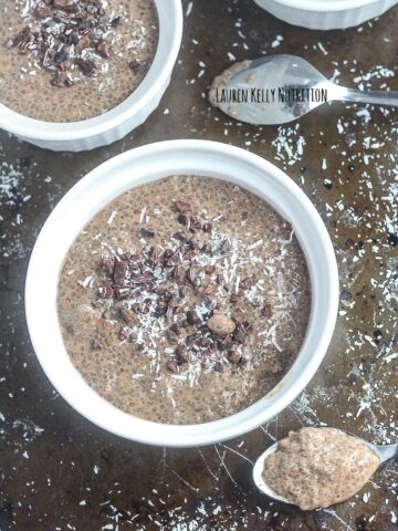 Chocolate Coconut Chia Pudding from Lauren Kelly Nutrition #vegan #glutenfree #dairyfree