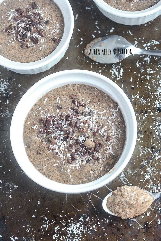 Chocolate Coconut Chia Pudding from Lauren Kelly Nutrition
