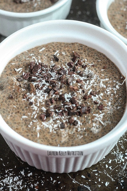 Chocolate Chia Pudding from Lauren Kelly Nutrition #vegan #glutenfree #dairyfree