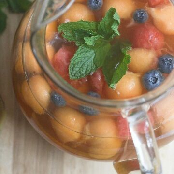 Healthy Mint Sangria from Lauren Kelly Nutrition