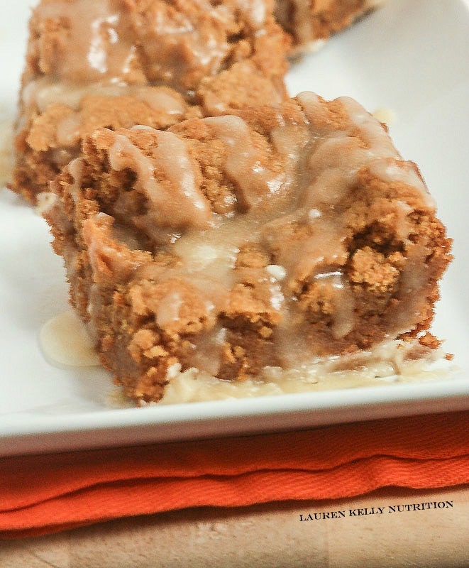 Pumpkin Bars with Maple Browned Butter Icing | Lauren Kelly Nutrition