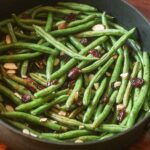Balsamic Glazed Green Beans with Cranberries and Almonds