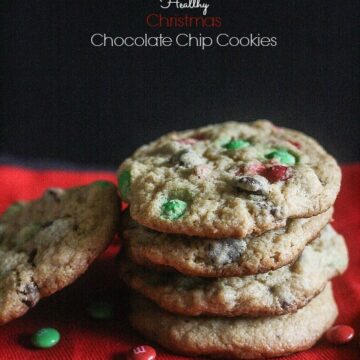 These Christmas Chocolate Chip Cookies are made healthier than others and still taste delicious!