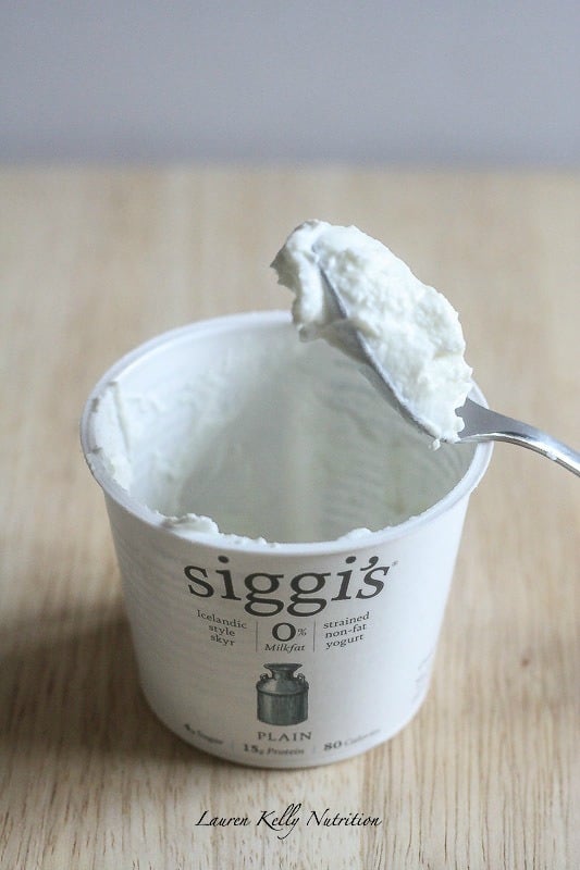 Siggi's yogurt cup.