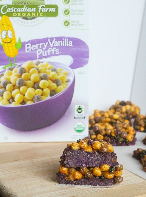 These Berry Vanilla Puff Bars are the perfect, easy, healthy snack for kids and adults! @cascadianfarm #glutenfree
