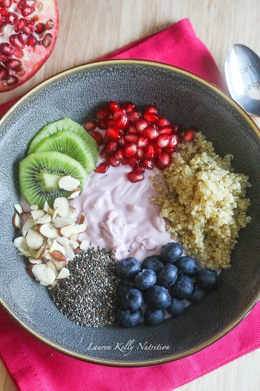 Healthy Breakfast Bowl from Lauren Kelly Nutrition.