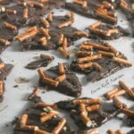 Dark Chocolate Salted Caramel Pretzel Bark #EatHealthy15 {Vegan, Gluten-Free, Dairy-Free}