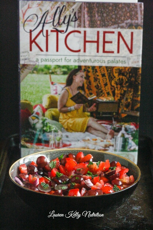 Refreshing Grape Mint Tomato Salad from Ally's Kitchen Cookbook