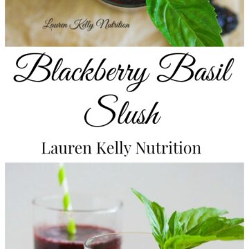 This Blackberry Basil Slush is the perfect, healthy way to cool you off this summer! #sugarefree #vegan