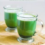 These healthy Green Tea Matcha Latte is filled with antioxidants and is lightly sweet. This can be served hot or cold! www.laurenkellynutrition.com