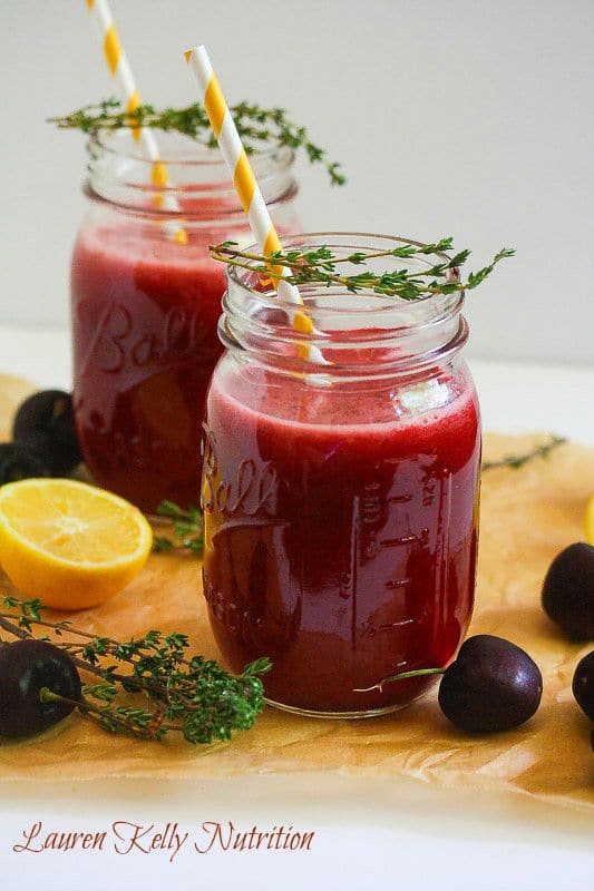 Sparkling Black Cherry Lemonade #Sugarfree from Lauren Kelly Nutrition
