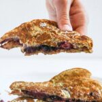 Smashed Blackberry and Peanut Butter French Toast Sandwich