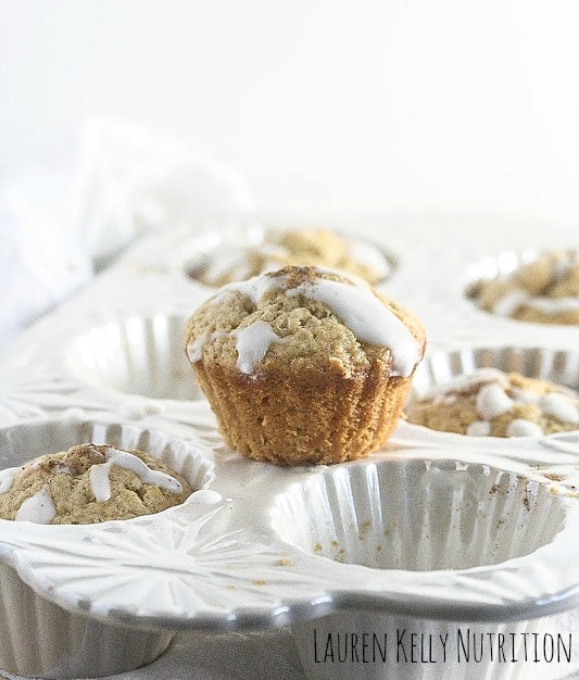 These Eggnog Muffins are festive and delicious, but are made healthier with whole wheat flour and Greek yogurt!