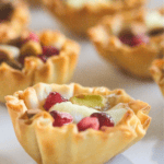 Pomegranate Brie Phyllo Cup close up.