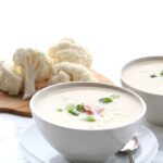 Slow Cooker Ham & Cheese Cauliflower Soup {Low Carb Keto}