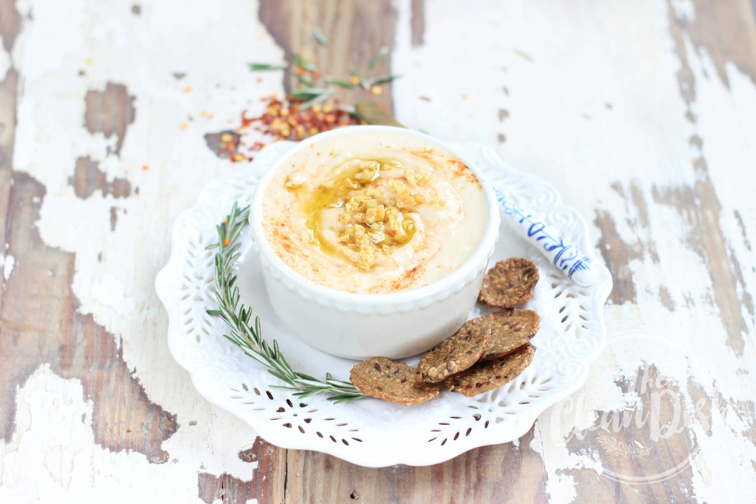 Roasted Garlic White Bean Dip from The Clean Dish