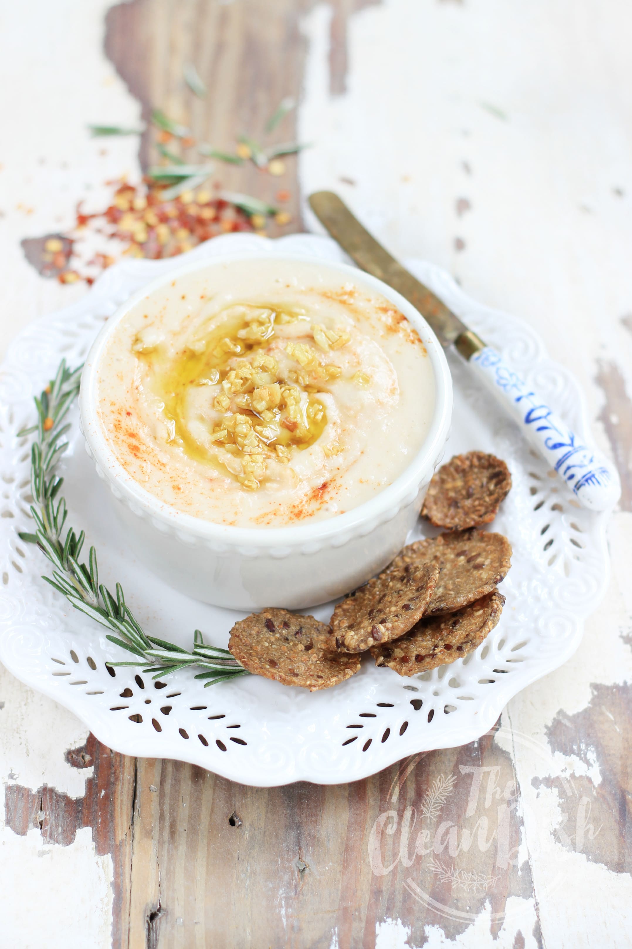 Roasted Garlic White Bean Dip from The Clean Dish