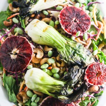 Grilled Baby Bok Choy Salad with Honey Miso Dressing from Lauren Kelly Nutrition