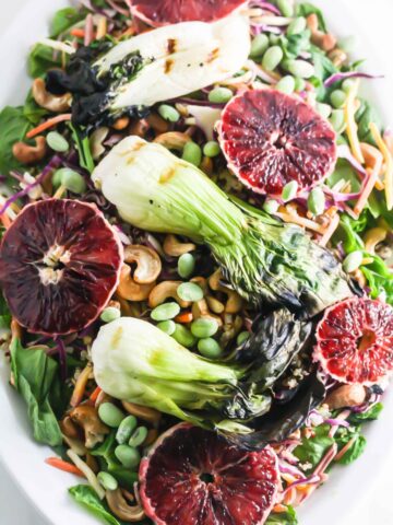 Grilled Baby Bok Choy Salad with Honey Miso Dressing from Lauren Kelly Nutrition