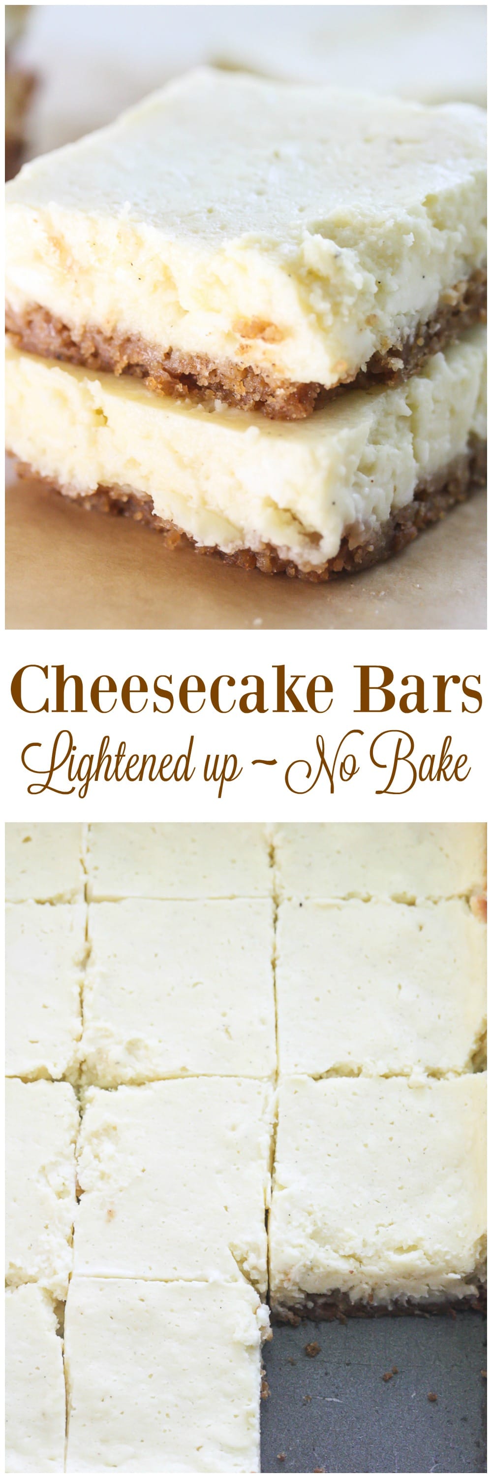 Lightened Up No Bake Cheesecake Bars from Lauren Kelly Nutrition