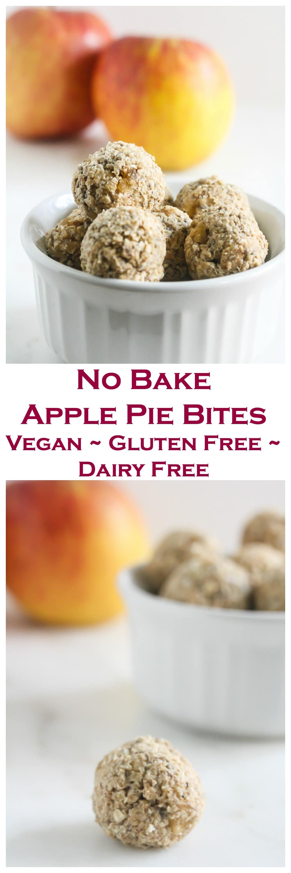These Apple Pie Bites are made with wholesome ingredients that taste like apple pie minus all the calories and fat! {V, GF, DF}