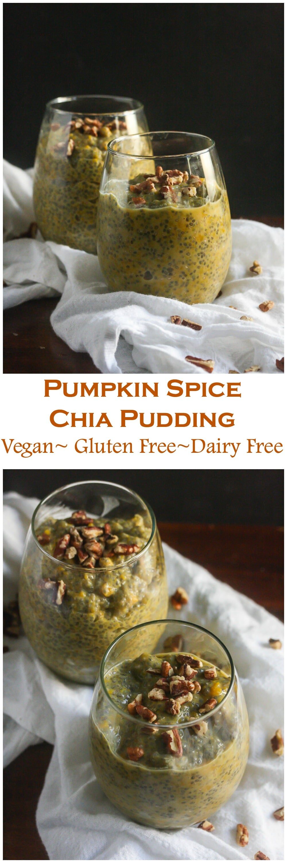 This Pumpkin Pie Chia Seed Pudding is packed with antioxidants, dairy-free, gluten-free and vegan!
