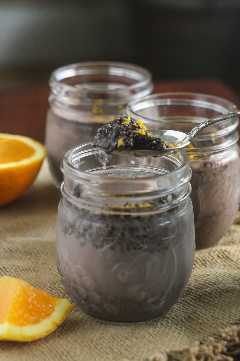 This decadent Chocolate Orange Chia pudding is a nutritious treat! {Low carb, GF, DF, V} #ad #TasteLikeBetter @LoveMySilk