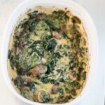 Creamy Spinach and Mushroom Gratin {Low Carb, Keto, Gluten Free}