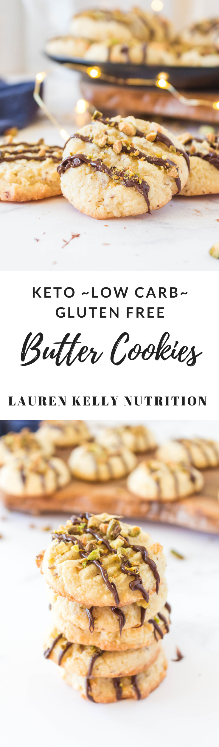 These delicious Butter Cookies from Lauren Kelly Nutrition are so easy to make, sugar free, gluten free low carb and keto!