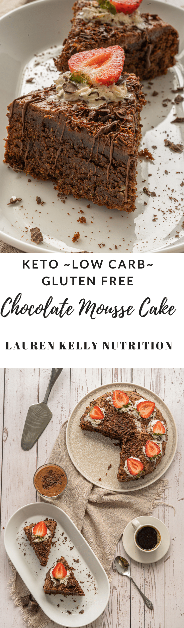 Smooth, rich and decadent, this Low Carb Almond Flour Cake will satisfy the biggest chocolate lovers! It's also gluten free, grain free, sugar free and keto friendly.