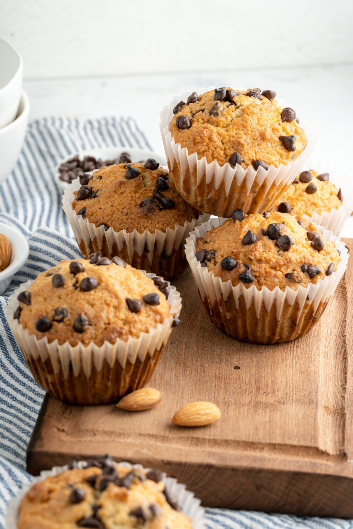 Super easy to make, sugar free and delicious, these Almond Flour Chocolate Chip Muffins all be your new favorite breakfast or snack!