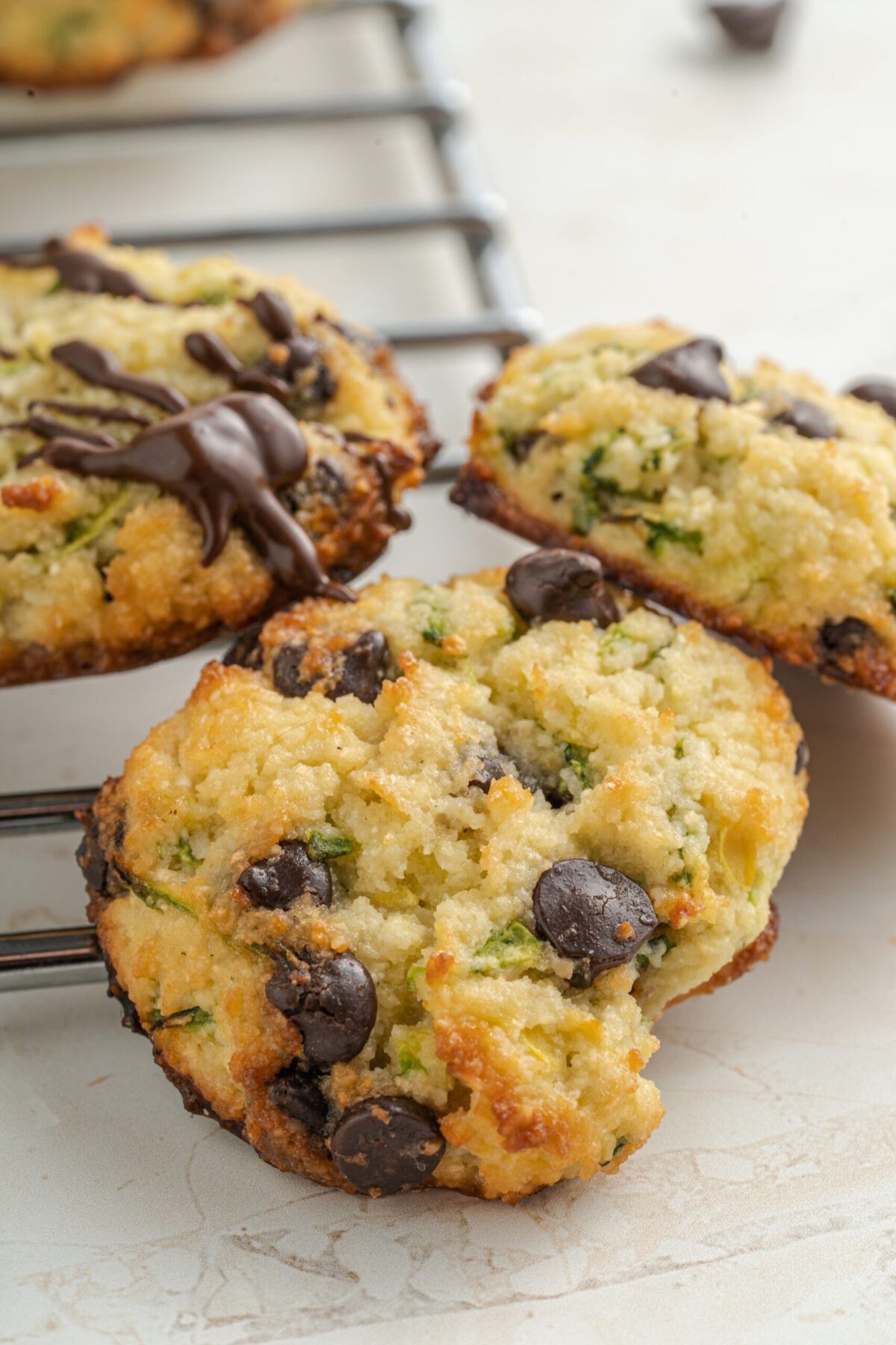Light, tender and deliciously sweet, these healthy, low carb Chocolate Chip Zucchini Cookies are everyone's favorite!