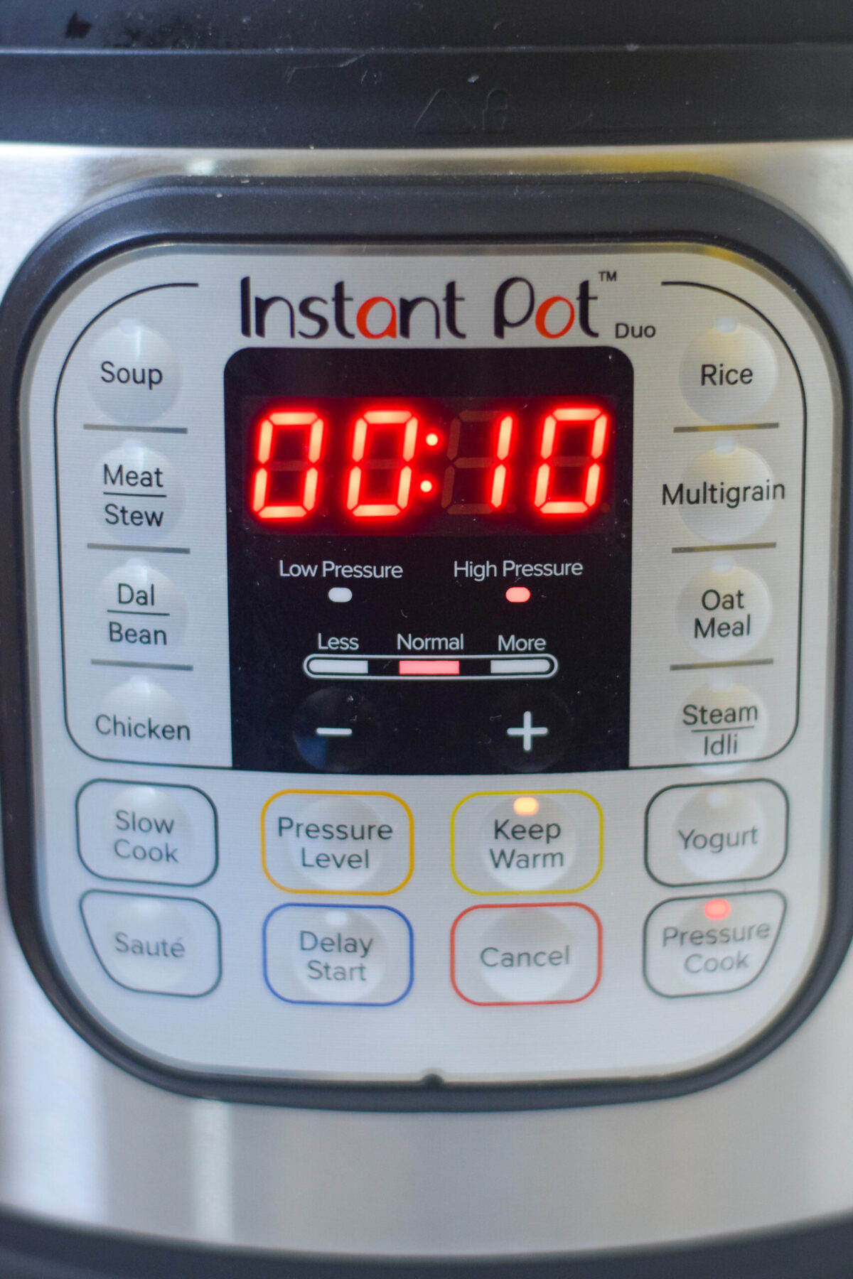Front of instant pot.