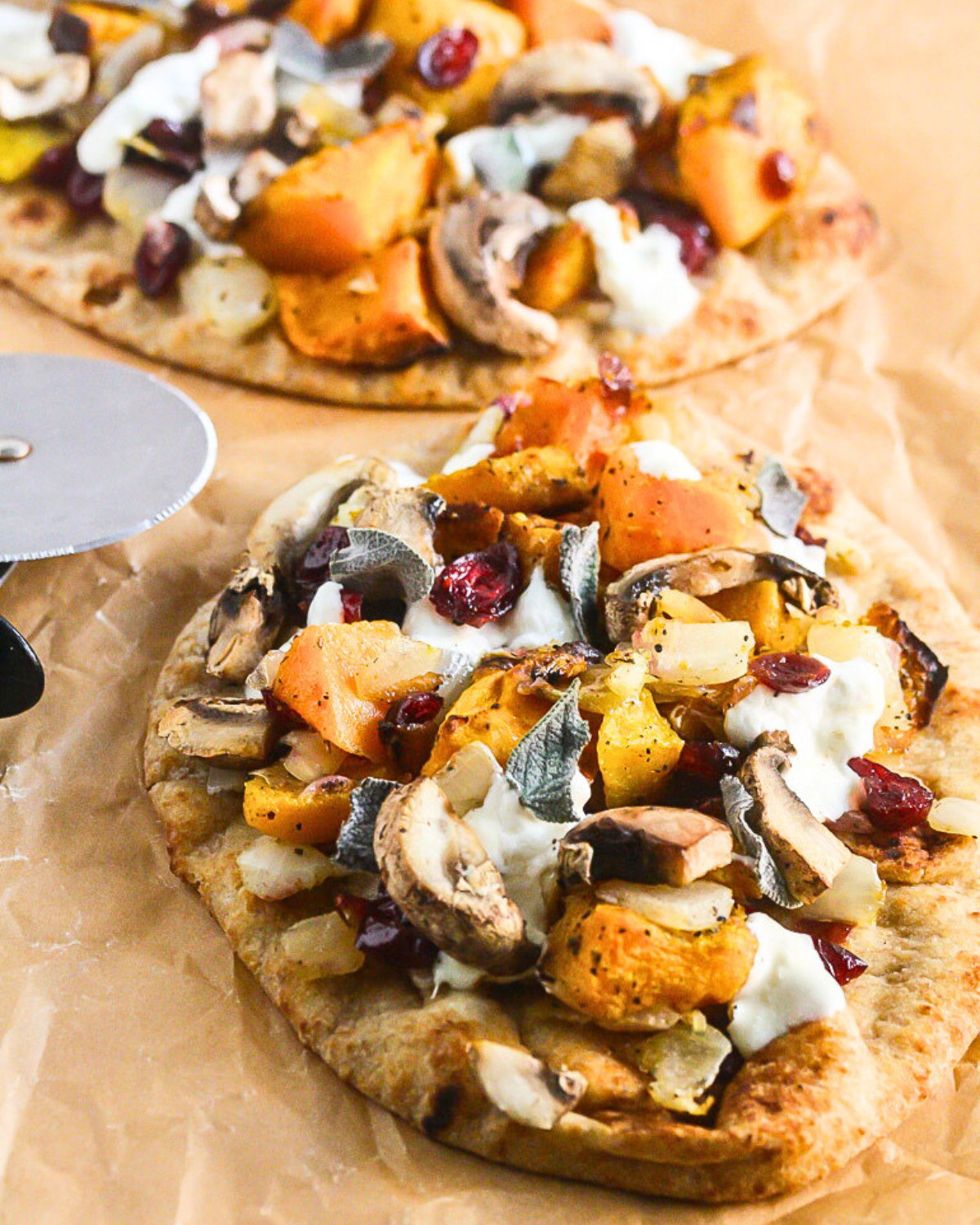 Butternut Squash Caramelized Onion Burrata Pizza